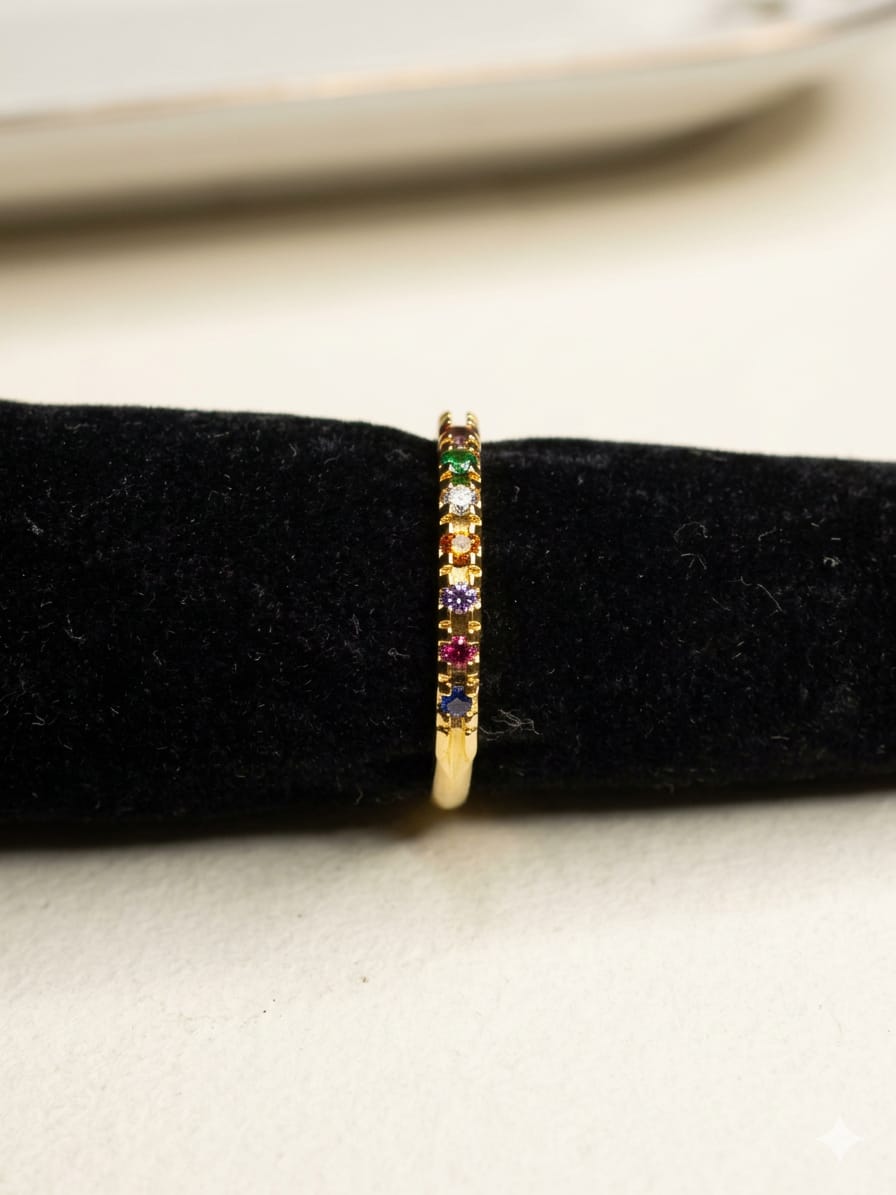 Anel Cravejado - tamanho 19